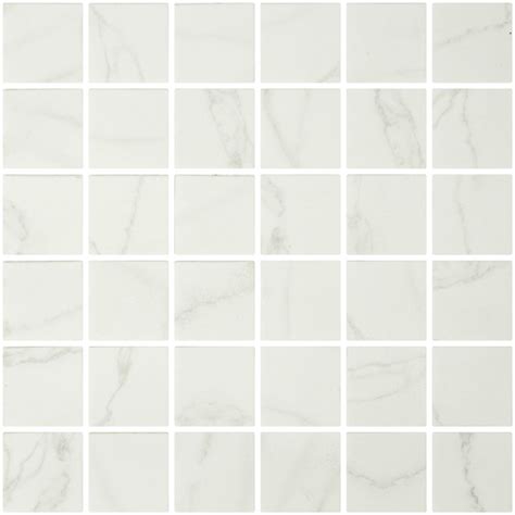 Dahino White Square Floor Tiles Bright Gloss Finish 45 x 45cm