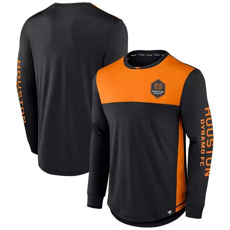 Men's Fanatics Branded Black/Orange Houston Dynamo FC Striker Long ...