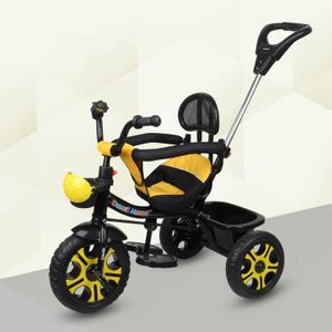 TOYSHOPPEE Tricycle with Cushioned Seat, Storage Basket and Safety Belt ...