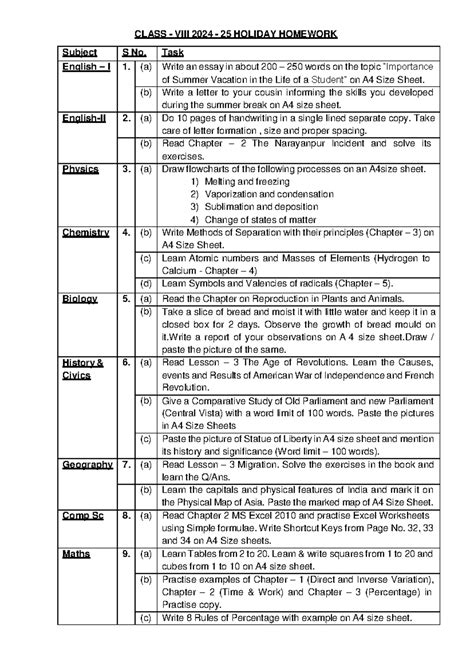 Cir 52574247895 - Jai shree Ram - CLASS - VIII 2024 - 25 HOLIDAY ...