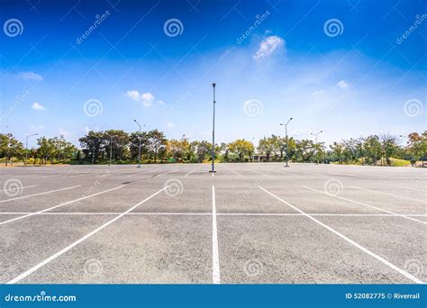 Empty parking lot stock image. Image of background, mark - 52082775