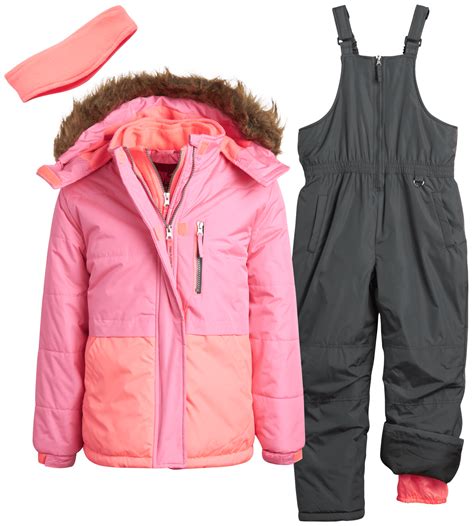 Pink Platinum Girls' Snowsuit - Water Resistant Winter Jacket and Ski ...