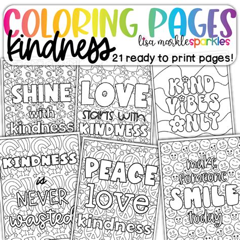 Free Printable Kindness Coloring Pages - Lisa Markle Sparkles Clipart ...
