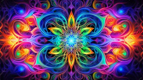 Premium AI Image | Cosmic Kaleidoscope Neon Galactic Delight