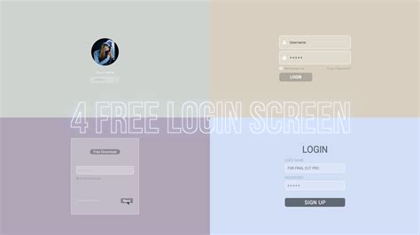 Free Login Screen Templates for Final Cut Pro | 무료 로그인 스크린 템플릿 공유 ...