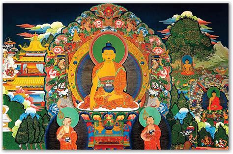 Tamatina Thangka Canvas Painting|A View of Buddha's Life|Buddhism Art ...
