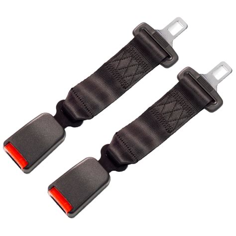 10" Seat Belt Extender 2-Pack (Type A: 21.5mm Wide Metal Tongue) - No Installation - E4 Safety ...
