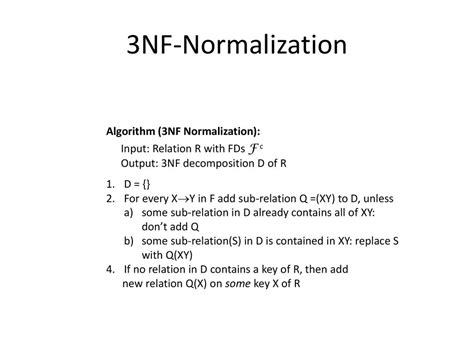 3NF Normalization 的图像结果