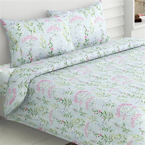 haus & kinder 100% Cotton Double Bed Sheet with 2 Pillow Covers