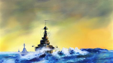 #1012891 ship, sky, vehicle, artwork, tower, Battleship - Rare Gallery ...