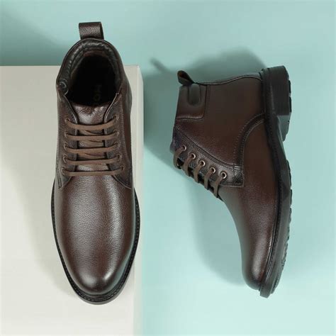 Buy Mochi Men Brown Formal Boots Online | SKU: 19-675-12-40 – Mochi Shoes