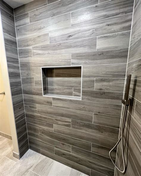 21 Beautiful Wood Tile Shower Ideas That Wow - Addicted To Organization
