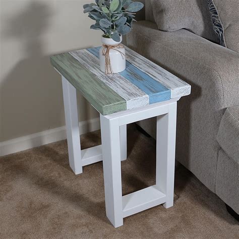 The Cottage House Coastal End Table - Cottage Side Table - Cottage ...