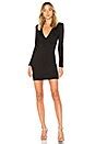 Alice + Olivia Simone Deep V Dress in Black | REVOLVE