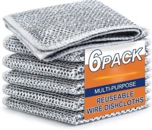 MINTEX Multipurpose Non-Scratch Wire Dishwashing Rags for Wet and Dry ...