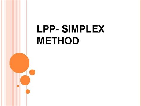 LPP Simplex Method 的图像结果
