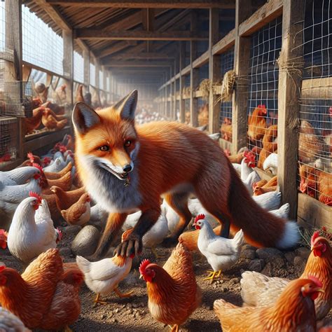 Download Ai Generated, Fox, Chickens. Royalty-Free Stock Illustration ...