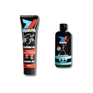UpUrFit Body Wash & Thermo Gel Combo | Epsom Salt Body Wash for Muscle ...