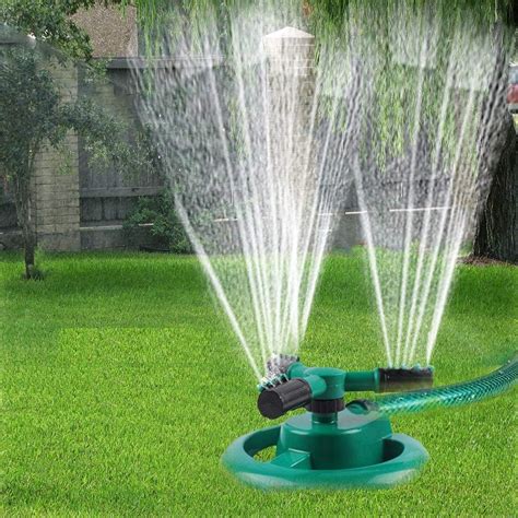 Tusmad 1 Pc Automatic 360 ° Rotating Adjustable Round 3 Arm Lawn Water ...