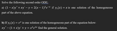 Image result for Second Order Ode Practice Questions