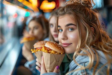 People eating junk food | Premium AI-generated image