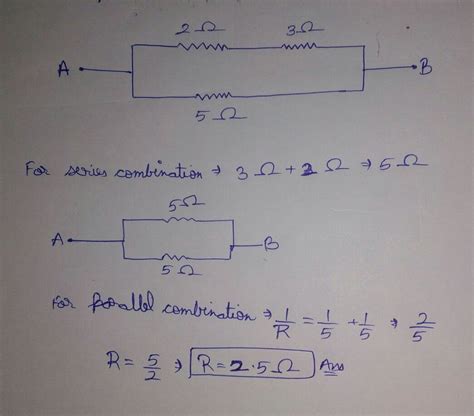 The effective resistance Between points A and B ii n the given network ...