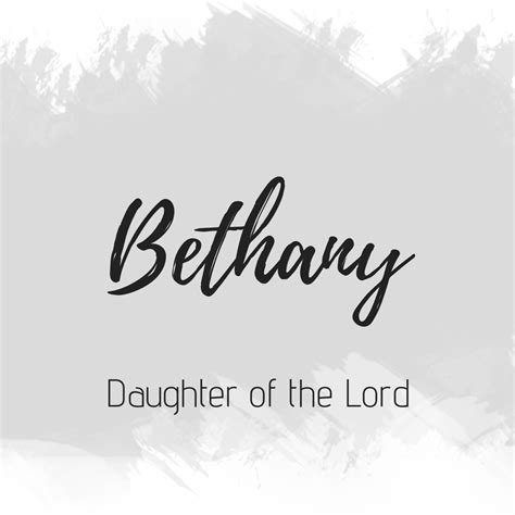 Bethany | Baby girl names unique, Sweet baby names, Bible baby names