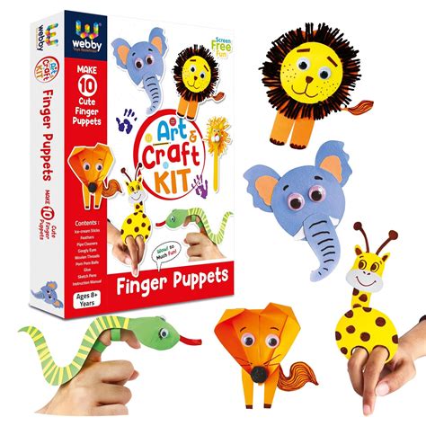 Webby DIY Finger Puppets Art and Craft Activity Kit | Hobby Kit ...