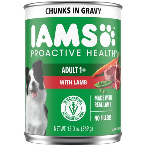 Iams Proactive Health Lamb Chunks In Gravy Wet Dog Food, 13 Oz Can ...