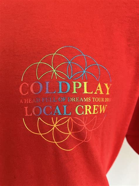 Brand New Coldplay Tour Crew Tshirt Chris Martin | eBay