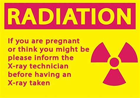 ZING 1933S Eco Safety Sign, Radiation Notify X-Ray Technician, Recycled ...