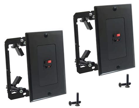 Buy diyTech Premium Speaker Wall Plate - Spring Loaded Speaker Wire ...