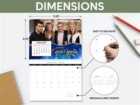 Desktop Calendars 2024 Schitt's Creek Sitcom sold by Valet Celestial ...