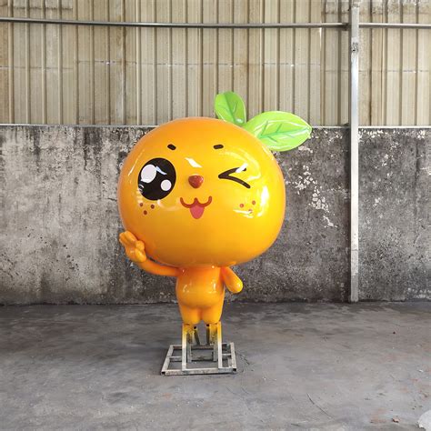 江西脐橙橘子种植基地形象IP水果卡通玻璃钢雕塑吉祥物_满天下雕塑厂家-站酷ZCOOL