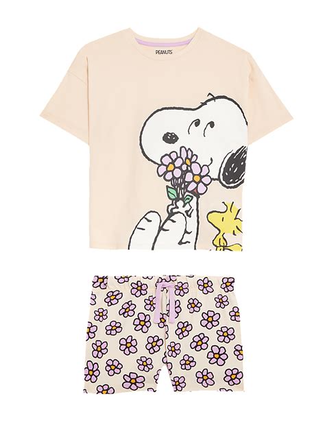 Buy Snoopy™ Short Pyjama Set at Marks & Spencer