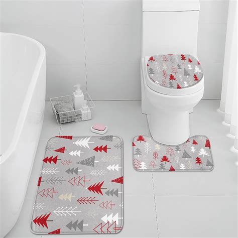 Amazon.com: ArtSocket Christmas Bathroom Rugs and Mats Sets 3 Piece ...