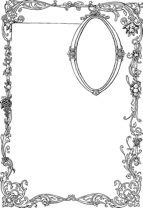 Stunning Free Vector Art - Ornate Floral Border and Frame