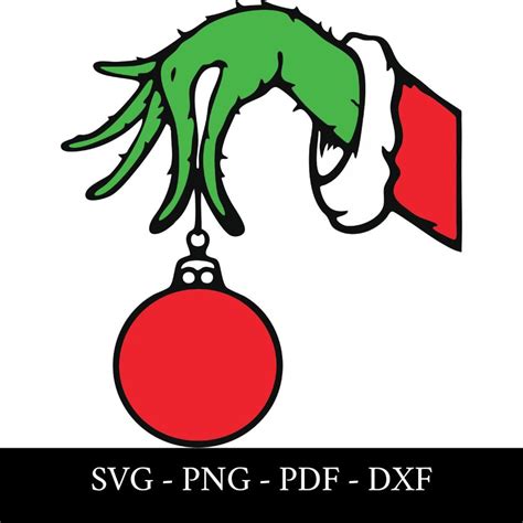 Grinch Holding Ornament SVG | Christmas Grinch Cut File for Holiday ...