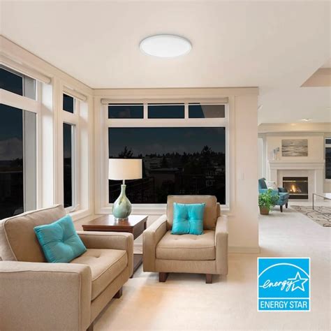 KODA 15-in White Indoor 1 -Light LED Tunable White Flush Mount Light ...