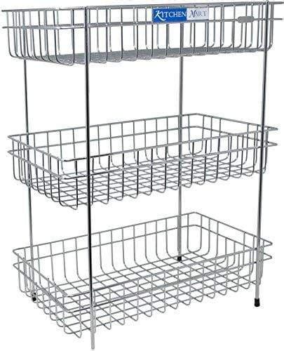 Kitchen Mart Fruit & Vegetable Trolley with / without Wheels, Rectangl ...