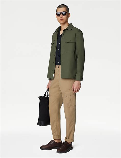 Buy Pure Cotton Utility Overshirt at Marks & Spencer