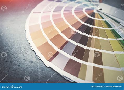 Guide of Paint Samples Catalog, Color and Shadows Palette Stock Photo ...