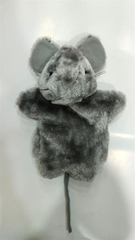Mouse Soft Plush Hand Puppet - Grey – Kidsinfy.in