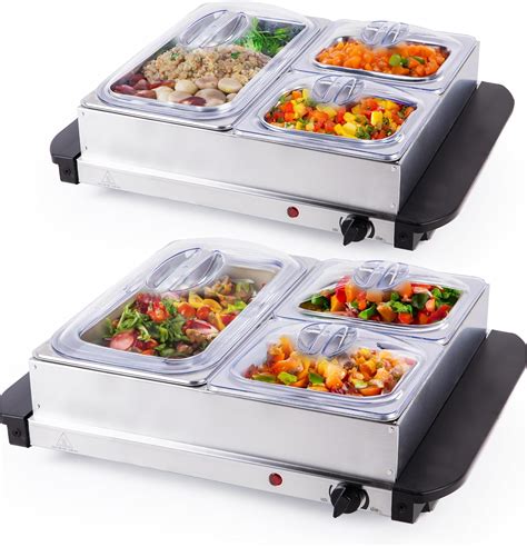 Amazon.com: EHOMEA2Z Food Warmers for Parties 2 Pack,Buffet Servers and ...
