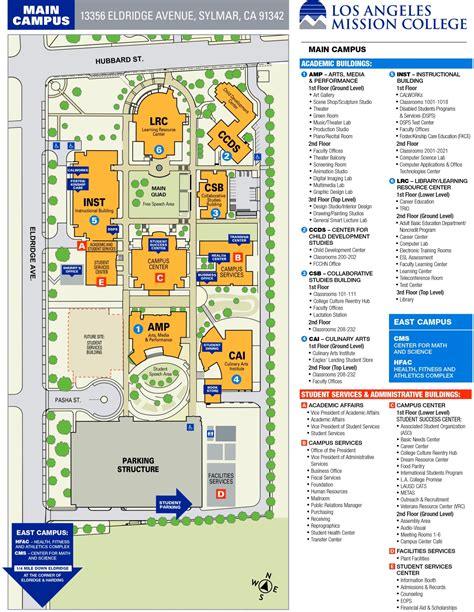 Los Angeles Mission College Campus Map - LAMC - Ontheworldmap.com