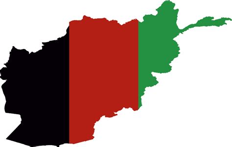 Afghanistan Flag Map