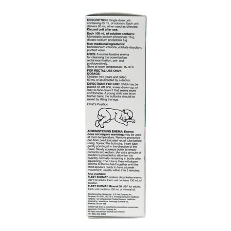 Fleet - Pediatric Enema | 65 mL – White Cross E-Store