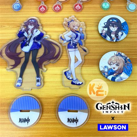 Jual NEW 2022 Genshin Impact x Lawson Standing Acrylic HuTao Yoimiya ...