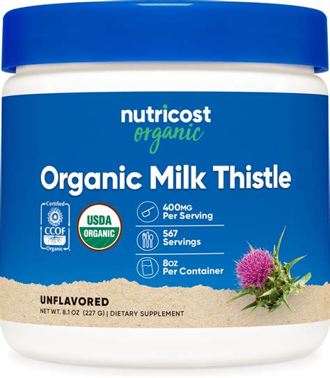 Amazon.com: Nutricost Organic Milk Thistle (Silybum Marianum) 8 oz per ...
