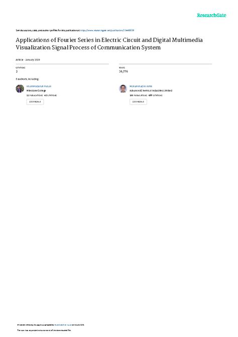 FOURIER SERIES REPORT[ANALYSIS] - See discussions, stats, and author ...